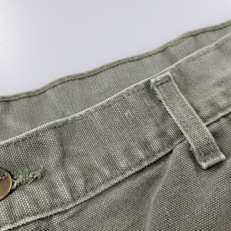 【現状渡し品】【メンズ】 Carhartt カーハート DOUBLE KNEE WORK PANTS B136 MOS ダブルニー ワークパンツ メキシコ製 157-260723-as-26-izu サイズ：38×32 カラー：モスグリーン 万代Net店