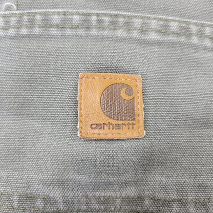 【現状渡し品】【メンズ】 Carhartt カーハート DOUBLE KNEE WORK PANTS B136 MOS ダブルニー ワークパンツ メキシコ製 157-260723-as-26-izu サイズ：38×32 カラー：モスグリーン 万代Net店