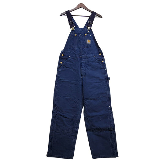 【中古品】【メンズ】 Carhartt カーハート DUCK DOUBLE KNEE QUILTING OVERALLS ダック ダブルニー キルティング オーバーオール USA製 星タグ 157-260723-as-28-izu サイズ：34×30 カラー：ネイビー 万代Net店