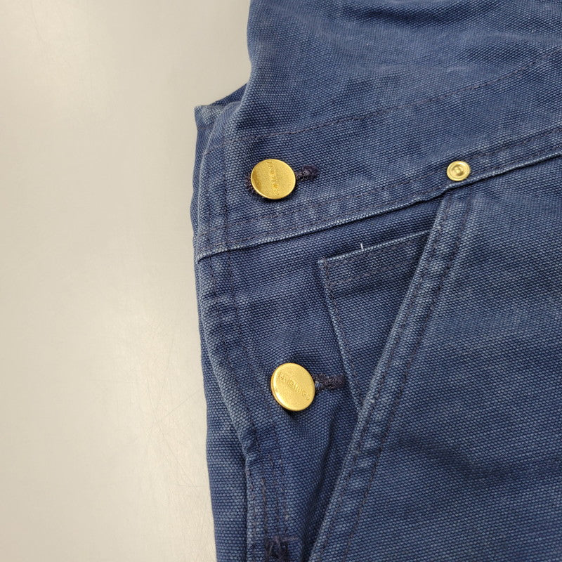 【中古品】【メンズ】 Carhartt カーハート DUCK DOUBLE KNEE QUILTING OVERALLS ダック ダブルニー キルティング オーバーオール USA製 星タグ 157-260723-as-28-izu サイズ：34×30 カラー：ネイビー 万代Net店