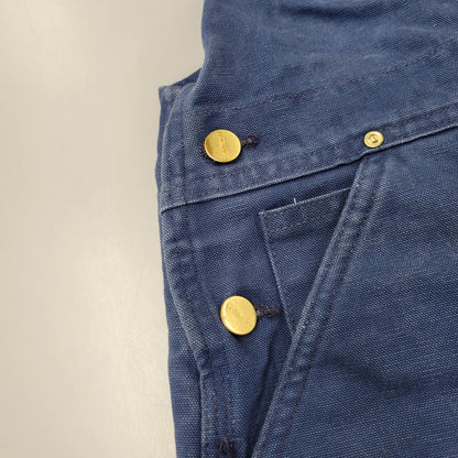 【中古品】【メンズ】 Carhartt カーハート DUCK DOUBLE KNEE QUILTING OVERALLS ダック ダブルニー キルティング オーバーオール USA製 星タグ 157-260723-as-28-izu サイズ：34×30 カラー：ネイビー 万代Net店