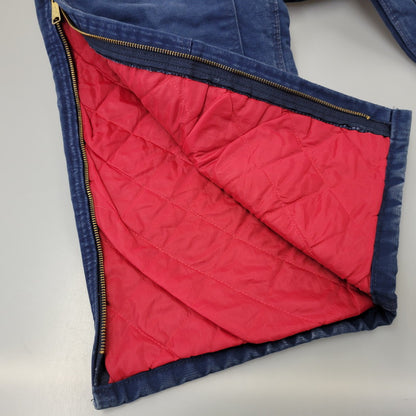 【中古品】【メンズ】 Carhartt カーハート DUCK DOUBLE KNEE QUILTING OVERALLS ダック ダブルニー キルティング オーバーオール USA製 星タグ 157-260723-as-28-izu サイズ：34×30 カラー：ネイビー 万代Net店