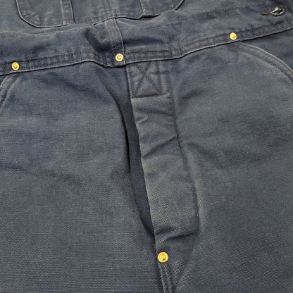 【中古品】【メンズ】 Carhartt カーハート DUCK DOUBLE KNEE QUILTING OVERALLS ダック ダブルニー キルティング オーバーオール USA製 星タグ 157-260723-as-28-izu サイズ：34×30 カラー：ネイビー 万代Net店