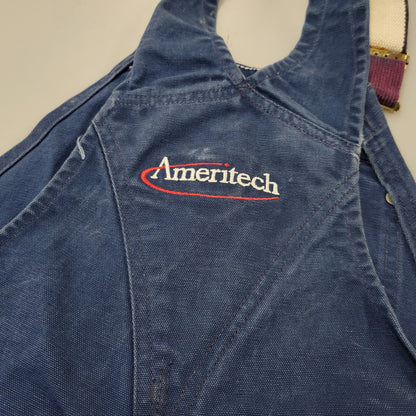 【中古品】【メンズ】 Carhartt カーハート DUCK DOUBLE KNEE QUILTING OVERALLS ダック ダブルニー キルティング オーバーオール USA製 星タグ 157-260723-as-28-izu サイズ：34×30 カラー：ネイビー 万代Net店
