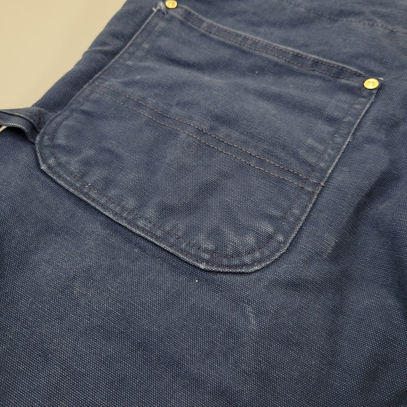 【中古品】【メンズ】 Carhartt カーハート DUCK DOUBLE KNEE QUILTING OVERALLS ダック ダブルニー キルティング オーバーオール USA製 星タグ 157-260723-as-28-izu サイズ：34×30 カラー：ネイビー 万代Net店