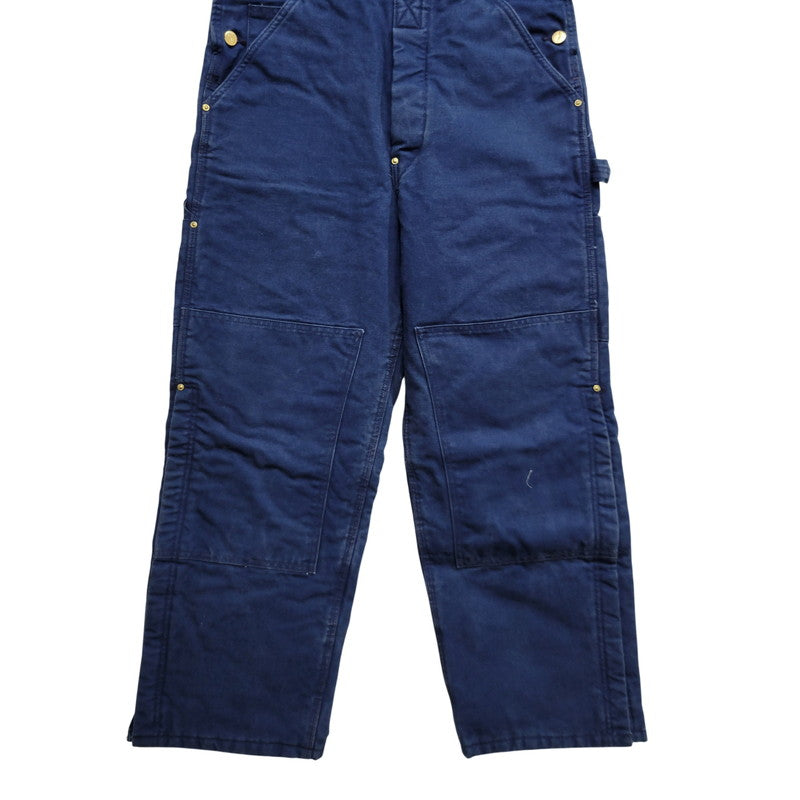 【中古品】【メンズ】 Carhartt カーハート DUCK DOUBLE KNEE QUILTING OVERALLS ダック ダブルニー キルティング オーバーオール USA製 星タグ 157-260723-as-28-izu サイズ：34×30 カラー：ネイビー 万代Net店