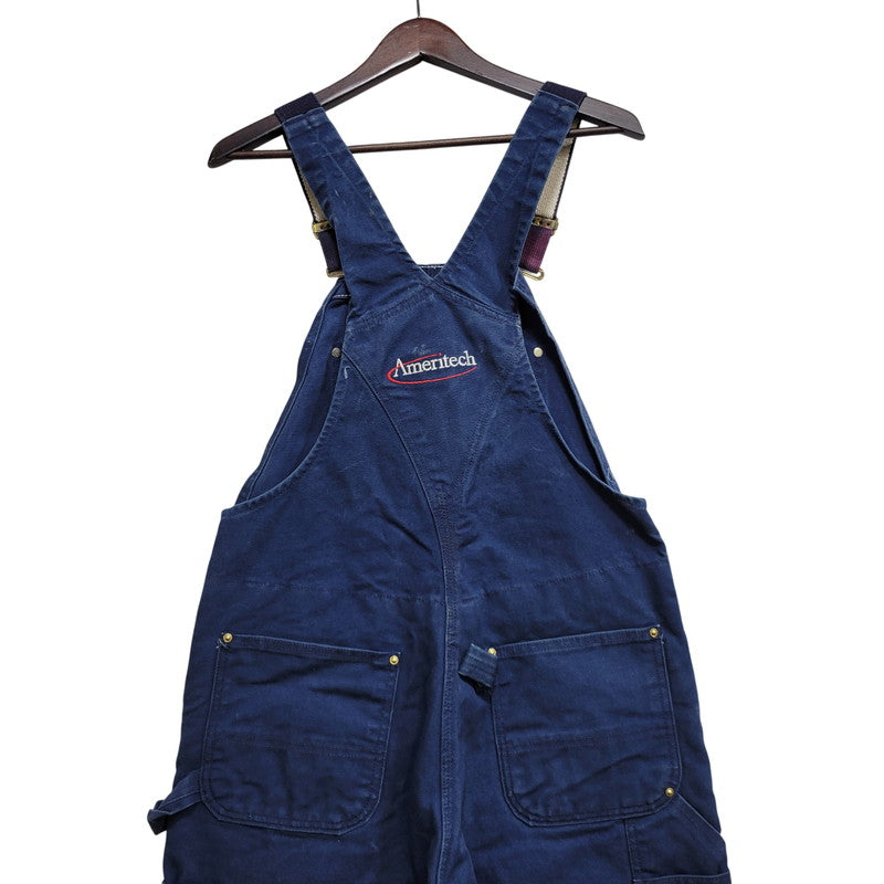 【中古品】【メンズ】 Carhartt カーハート DUCK DOUBLE KNEE QUILTING OVERALLS ダック ダブルニー キルティング オーバーオール USA製 星タグ 157-260723-as-28-izu サイズ：34×30 カラー：ネイビー 万代Net店