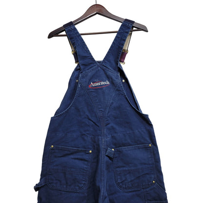 【中古品】【メンズ】 Carhartt カーハート DUCK DOUBLE KNEE QUILTING OVERALLS ダック ダブルニー キルティング オーバーオール USA製 星タグ 157-260723-as-28-izu サイズ：34×30 カラー：ネイビー 万代Net店
