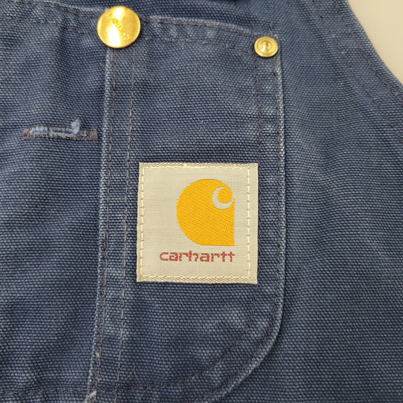 【中古品】【メンズ】 Carhartt カーハート DUCK DOUBLE KNEE QUILTING OVERALLS ダック ダブルニー キルティング オーバーオール USA製 星タグ 157-260723-as-28-izu サイズ：34×30 カラー：ネイビー 万代Net店