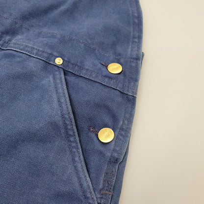 【中古品】【メンズ】 Carhartt カーハート DUCK DOUBLE KNEE QUILTING OVERALLS ダック ダブルニー キルティング オーバーオール USA製 星タグ 157-260723-as-28-izu サイズ：34×30 カラー：ネイビー 万代Net店