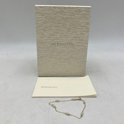 【中古品】【レディース】 MIKIMOTO ミキモト K18 9P ベビーパール ブレスレット アクセサリー 192-260724-ya-06-izu カラー：ゴールド×ホワイト 万代Net店