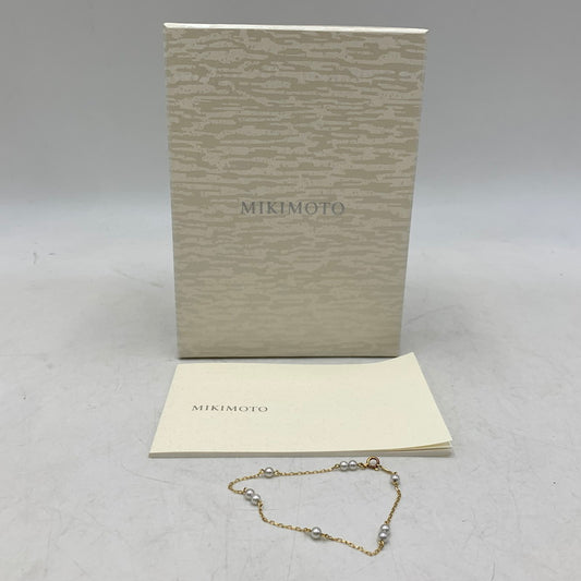 【中古品】【レディース】 MIKIMOTO ミキモト K18 9P ベビーパール ブレスレット アクセサリー 192-260724-ya-06-izu カラー：ゴールド×ホワイト 万代Net店