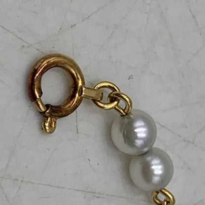 【中古品】【レディース】 MIKIMOTO ミキモト K18 9P ベビーパール ブレスレット アクセサリー 192-260724-ya-06-izu カラー：ゴールド×ホワイト 万代Net店