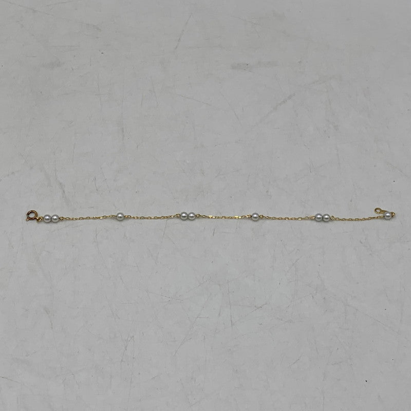 【中古品】【レディース】 MIKIMOTO ミキモト K18 9P ベビーパール ブレスレット アクセサリー 192-260724-ya-06-izu カラー：ゴールド×ホワイト 万代Net店