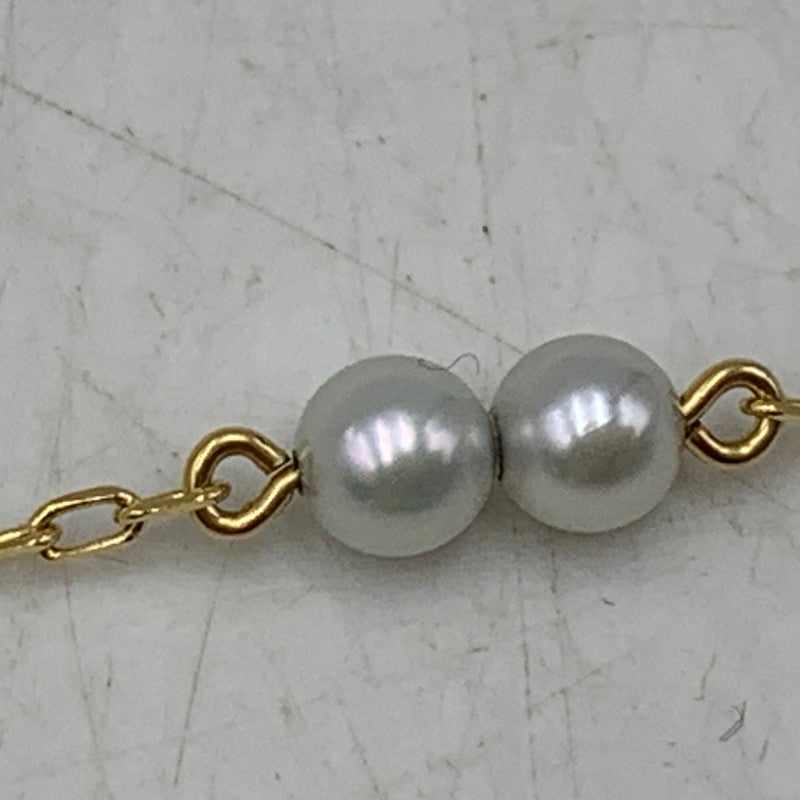 【中古品】【レディース】 MIKIMOTO ミキモト K18 9P ベビーパール ブレスレット アクセサリー 192-260724-ya-06-izu カラー：ゴールド×ホワイト 万代Net店
