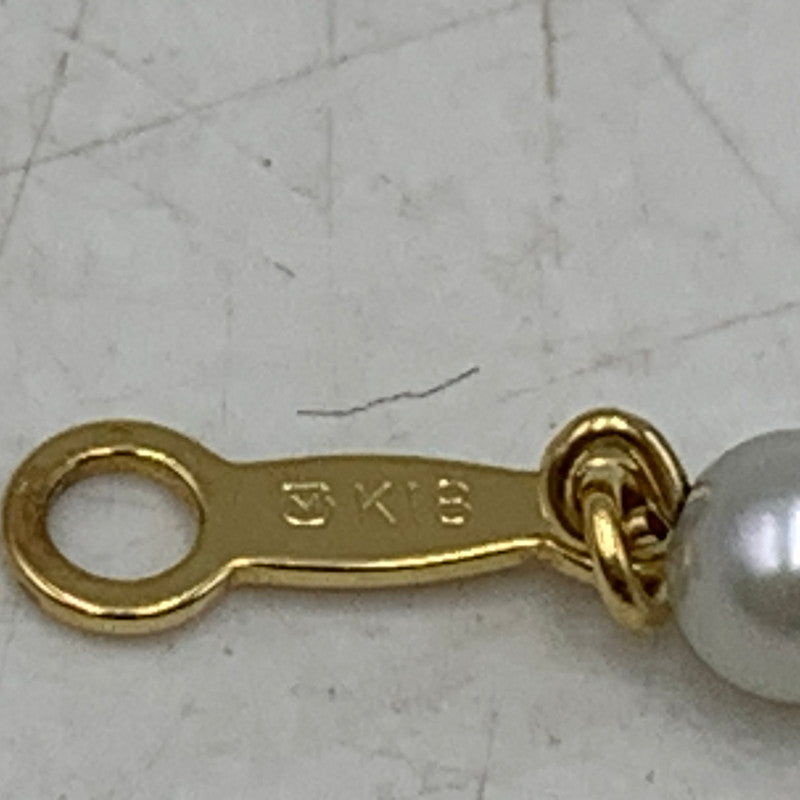 【中古品】【レディース】 MIKIMOTO ミキモト K18 9P ベビーパール ブレスレット アクセサリー 192-260724-ya-06-izu カラー：ゴールド×ホワイト 万代Net店