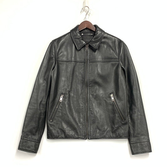 【中古品】【メンズ】 COACH コーチ F85841 COW LEATHER SINGLE RIDERS JACKET カウレザー シングルライダースジャケット アウター 141-260724-ya-07-izu サイズ：XS カラー：ブラック 万代Net店