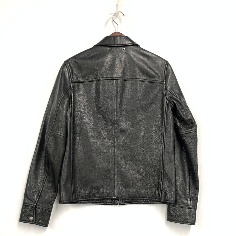 【中古品】【メンズ】 COACH コーチ F85841 COW LEATHER SINGLE RIDERS JACKET カウレザー シングルライダースジャケット アウター 141-260724-ya-07-izu サイズ：XS カラー：ブラック 万代Net店