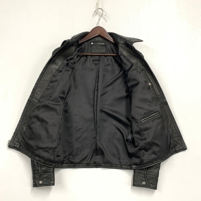【中古品】【メンズ】 COACH コーチ F85841 COW LEATHER SINGLE RIDERS JACKET カウレザー シングルライダースジャケット アウター 141-260724-ya-07-izu サイズ：XS カラー：ブラック 万代Net店