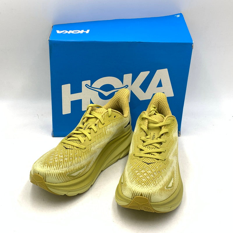 【中古美品】【メンズ】 HOKA ホカ 1127895 GLCR CLIFTON クリフトン 9 スニーカー シューズ 靴 162-260724-ya-04-izu サイズ：27cm カラー：イエロー 万代Net店
