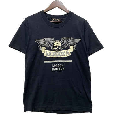 【中古品】【メンズ】 LA ROCKA! ラ・ロッカ! SKULL WING S/S TEE スカルウイング 半袖Tシャツ 146-260801-as-29-izu サイズ：S カラー：ブラック 万代Net店