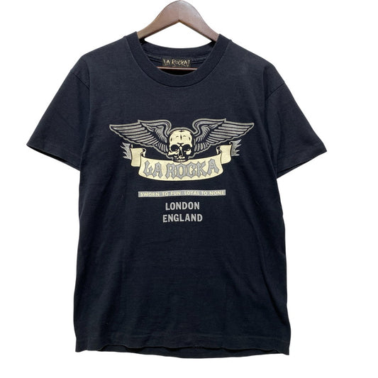 【中古品】【メンズ】 LA ROCKA! ラ・ロッカ! SKULL WING S/S TEE スカルウイング 半袖Tシャツ 146-260801-as-29-izu サイズ：S カラー：ブラック 万代Net店
