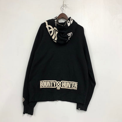 【中古品】【メンズ】 A BATHING APE アベイシングエイプ × BOUNTY HUNTER バウンティハンター 001ZPD231921X SHARK FULL ZIP HOODIE シャーク フル ジップ フーディー トップス 長袖 142-260724-ya-09-izu サイズ：XL カラー：ブラック 万代Net店