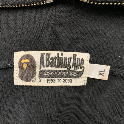 【中古品】【メンズ】 A BATHING APE アベイシングエイプ × BOUNTY HUNTER バウンティハンター 001ZPD231921X SHARK FULL ZIP HOODIE シャーク フル ジップ フーディー トップス 長袖 142-260724-ya-09-izu サイズ：XL カラー：ブラック 万代Net店