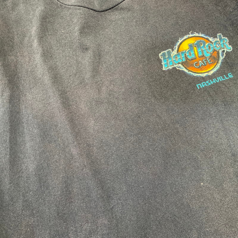 【中古品】【メンズ】 HARD ROCK CAFE ハードロックカフェ NASHVILLE WORLD TOUR BACK PRINT S/S TEE ナッシュビル ワールドツアー バックプリント 半袖 Tシャツ 146-260725-as-14-izu カラー：ネイビー 万代Net店