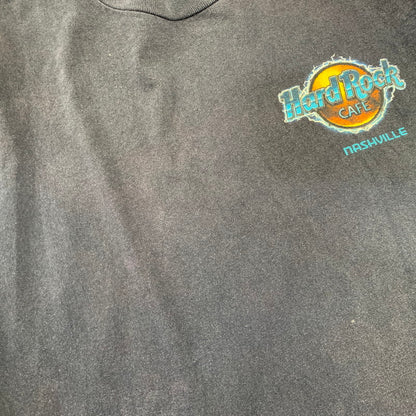 【中古品】【メンズ】 HARD ROCK CAFE ハードロックカフェ NASHVILLE WORLD TOUR BACK PRINT S/S TEE ナッシュビル ワールドツアー バックプリント 半袖 Tシャツ 146-260725-as-14-izu カラー：ネイビー 万代Net店