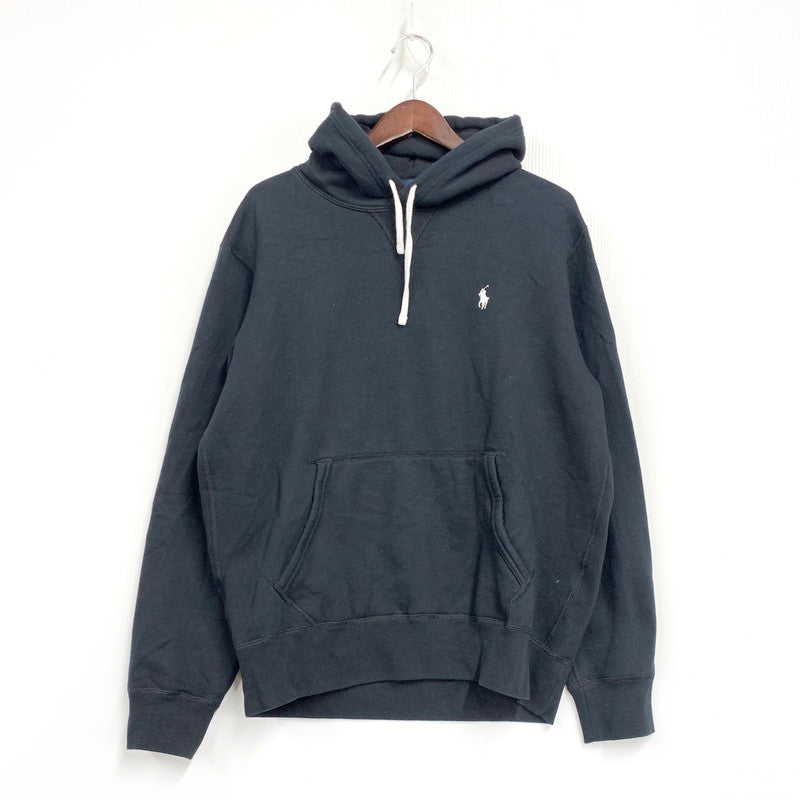 【中古品】【メンズ】 POLO by RALPH LAUREN ポロ バイ ラルフローレン × RON HERMAN ロン ハーマン 710891321002 別注 22AW 前V SWEAT HOODIE スウェット フーディー トップス 長袖 147-260724-ya-08-izu サイズ：M カラー：ブラック 万代Net店