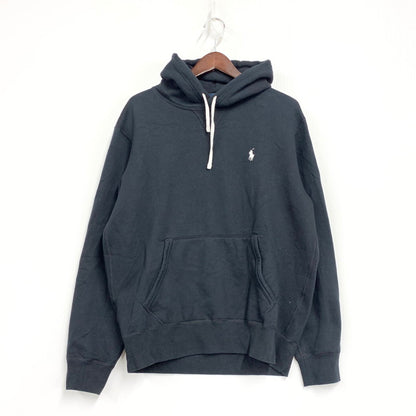 【中古品】【メンズ】 POLO by RALPH LAUREN ポロ バイ ラルフローレン × RON HERMAN ロン ハーマン 710891321002 別注 22AW 前V SWEAT HOODIE スウェット フーディー トップス 長袖 147-260724-ya-08-izu サイズ：M カラー：ブラック 万代Net店