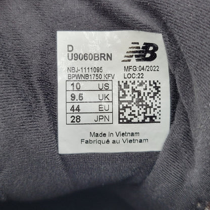 【現状渡し品】【メンズ】 NEW BALANCE ニューバランス U9060BRN 9060 スニーカー 靴 162-260726-kh-14-izu サイズ：28 カラー：ブラウン×ブラック 万代Net店