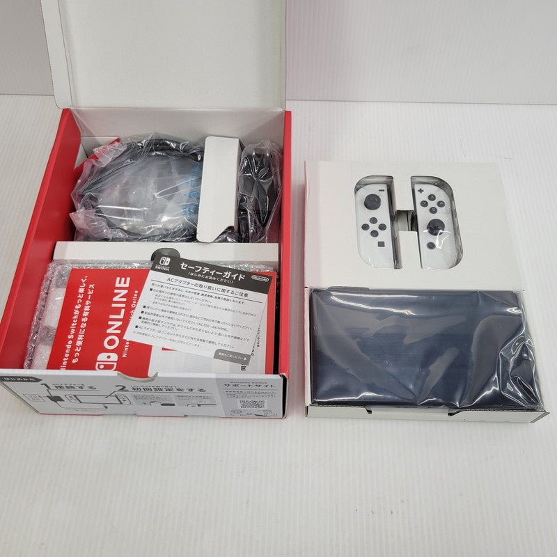 【中古美品】 【未使用】【ゲーム】Nintendo Switch (有機ELモデル) Joy-Con(L)/(R) ホワイト HEG-S-KAAAA(JPN) 任天堂 ニンテンドースイッチ 本体 034-260727-as-01-izu 万代Net店