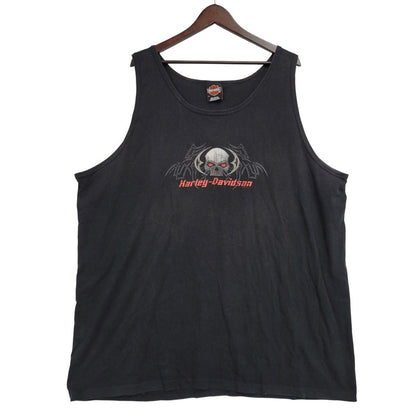 【中古品】【メンズ】 HARLEY DAVIDSON ハーレーダビッドソン c2006 USA製 SKULL PRINT TANK TOP スカル プリント タンクトップ トップス 146-260726-yn-02-izu サイズ：3X カラー：ブラック 万代Net店