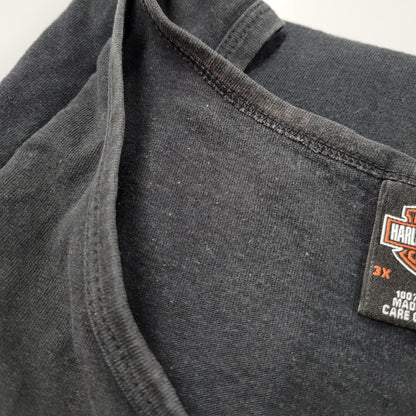 【中古品】【メンズ】 HARLEY DAVIDSON ハーレーダビッドソン c2006 USA製 SKULL PRINT TANK TOP スカル プリント タンクトップ トップス 146-260726-yn-02-izu サイズ：3X カラー：ブラック 万代Net店