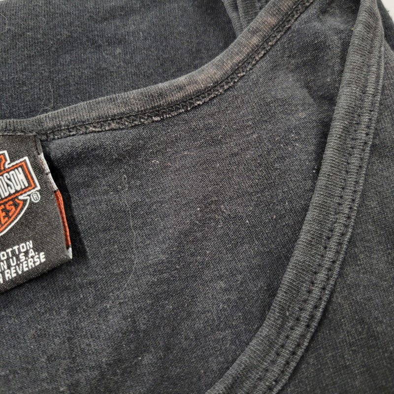 【中古品】【メンズ】 HARLEY DAVIDSON ハーレーダビッドソン c2006 USA製 SKULL PRINT TANK TOP スカル プリント タンクトップ トップス 146-260726-yn-02-izu サイズ：3X カラー：ブラック 万代Net店