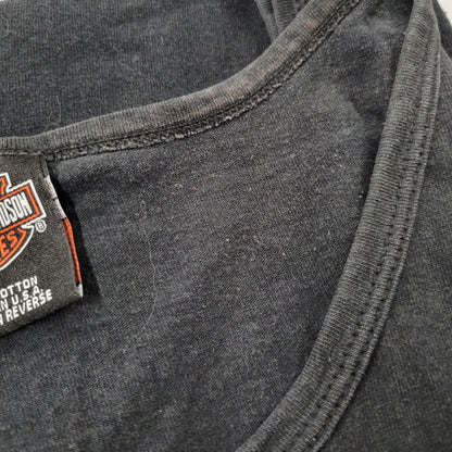 【中古品】【メンズ】 HARLEY DAVIDSON ハーレーダビッドソン c2006 USA製 SKULL PRINT TANK TOP スカル プリント タンクトップ トップス 146-260726-yn-02-izu サイズ：3X カラー：ブラック 万代Net店
