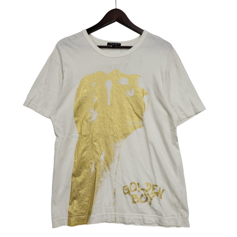 【中古品】【メンズ】 COMME DES GARCONS HOMME PLUS コムデギャルソンオムプリュス PS-T063 GOLDEN BOY期 07SS GRAPHIC S S TEE グラフィック Tシャツ 半袖 140-260726-yn-01-izu サイズ：S カラー：ホワイト 万代Net店