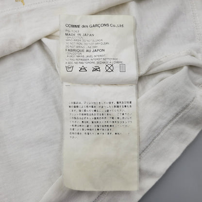 【中古品】【メンズ】 COMME DES GARCONS HOMME PLUS コムデギャルソンオムプリュス PS-T063 GOLDEN BOY期 07SS GRAPHIC S S TEE グラフィック Tシャツ 半袖 140-260726-yn-01-izu サイズ：S カラー：ホワイト 万代Net店