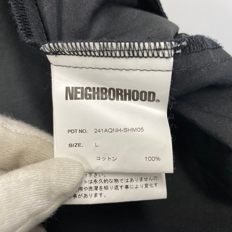 【中古品】【メンズ】 NEIGHBORHOOD ネイバーフッド 241AQNH-SHM05 24SS DOLMANSLEEVE SHIRT SS ドルマンスリーブ シャツ ショートスリーブ トップス 半袖 142-260728-cs-10-izu サイズ：L カラー：ブラック 万代Net店