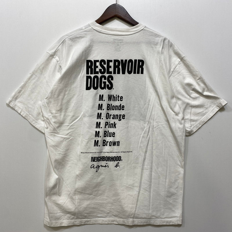 【中古品】【メンズ】 NEIGHBORHOOD×AGNES B.×RESERVOIR DOGS ネイバーフッド アニエスベー レザボアドッグス EDK6SFK6 CREWNECK SS クルーネック ショートスリーブ トップス 半袖 142-260730-cs-10-izu サイズ：XL カラー：ホワイト 万代Net店