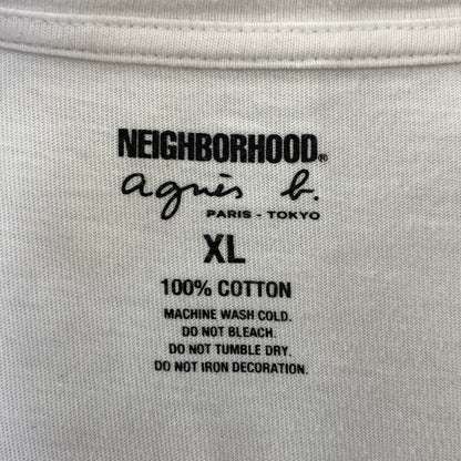 【中古品】【メンズ】 NEIGHBORHOOD×AGNES B.×RESERVOIR DOGS ネイバーフッド アニエスベー レザボアドッグス EDK6SFK6 CREWNECK SS クルーネック ショートスリーブ トップス 半袖 142-260730-cs-10-izu サイズ：XL カラー：ホワイト 万代Net店
