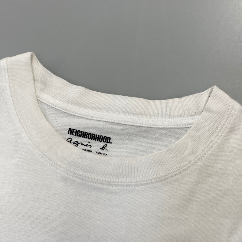 【中古品】【メンズ】 NEIGHBORHOOD×AGNES B.×RESERVOIR DOGS ネイバーフッド アニエスベー レザボアドッグス EDK6SFK6 CREWNECK SS クルーネック ショートスリーブ トップス 半袖 142-260730-cs-10-izu サイズ：XL カラー：ホワイト 万代Net店