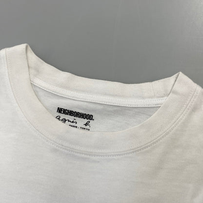 【中古品】【メンズ】 NEIGHBORHOOD×AGNES B.×RESERVOIR DOGS ネイバーフッド アニエスベー レザボアドッグス EDK6SFK6 CREWNECK SS クルーネック ショートスリーブ トップス 半袖 142-260730-cs-10-izu サイズ：XL カラー：ホワイト 万代Net店