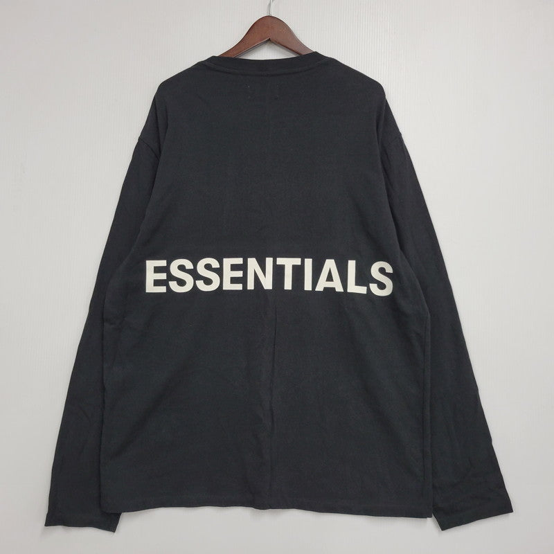 【中古品】【メンズ】 FEAR OF GOD ESSENTIALS フィア オブ ゴッド エッセンシャルズ BACK LOGO OVERSIZE L S TEE バック ロゴ オーバーサイズ Tシャツ 長袖 トップス 142-260726-yn-05-izu サイズ：M カラー：ブラック 万代Net店