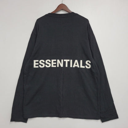 【中古品】【メンズ】 FEAR OF GOD ESSENTIALS フィア オブ ゴッド エッセンシャルズ BACK LOGO OVERSIZE L S TEE バック ロゴ オーバーサイズ Tシャツ 長袖 トップス 142-260726-yn-05-izu サイズ：M カラー：ブラック 万代Net店