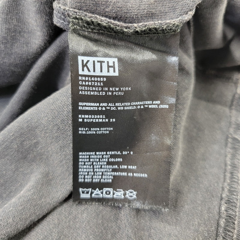 【中古品】【メンズ】 KITH キス × SUPERMAN スーパーマン KHM033851 LIGHTNING VINTAGE TEE(2025 MOVIE) ライトニング ヴィンテージ Tシャツ トップス 142-260725-kh-08-izu サイズ：XL カラー：ブラック 万代Net店