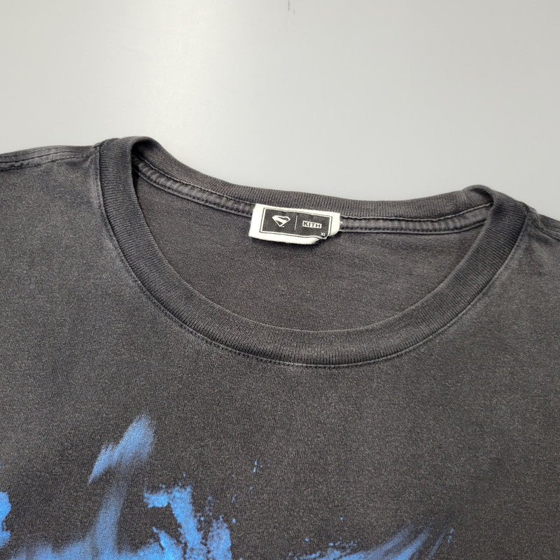 【中古品】【メンズ】 KITH キス × SUPERMAN スーパーマン KHM033851 LIGHTNING VINTAGE TEE(2025 MOVIE) ライトニング ヴィンテージ Tシャツ トップス 142-260725-kh-08-izu サイズ：XL カラー：ブラック 万代Net店
