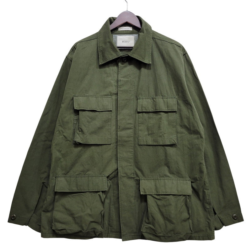 【中古品】【メンズ】 WTAPS ダブルタップス WVDT-SHM01 SHIRT.NYCO.RIPSTOP シャツ リップストップ ジャケット アウター 142-260725-kh-06-izu サイズ：03 カラー：カーキ 万代Net店